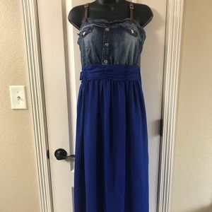 Blue jean top maxi